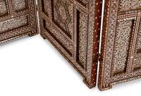 A Moorish Style Double-Sided Inlaid Three-Panel Floor Screen