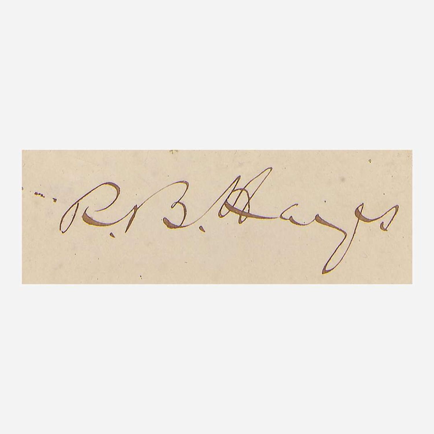 [Presidential] Hayes, Rutherford B., and James Garfield and Chester A. Arthur, et al. Group of 5 Cut Presidential Signatures