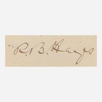 [Presidential] Hayes, Rutherford B., and James Garfield and Chester A. Arthur, et al. Group of 5 Cut Presidential Signatures