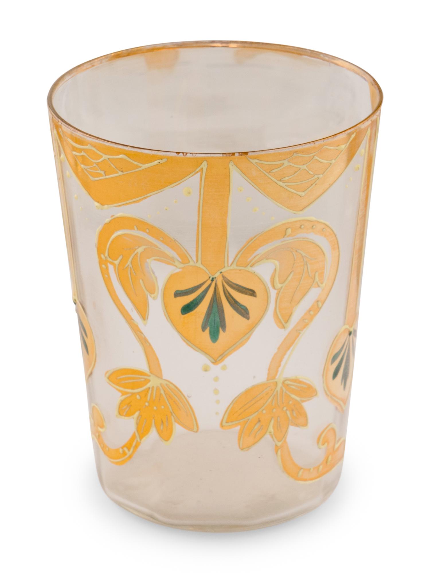 A Czech Enamel and Gilt Decorated Glass Punch Service