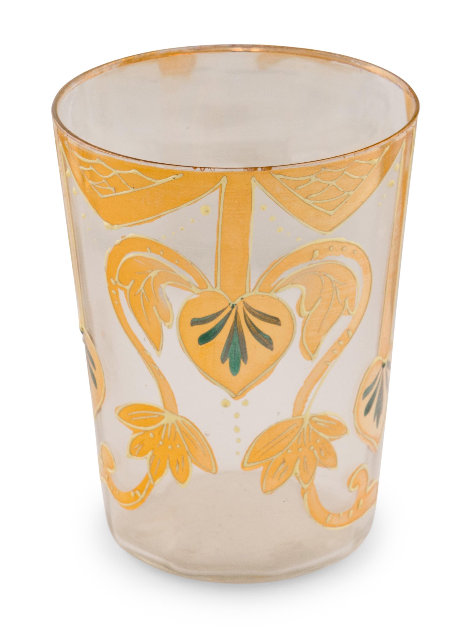 A Czech Enamel and Gilt Decorated Glass Punch Service