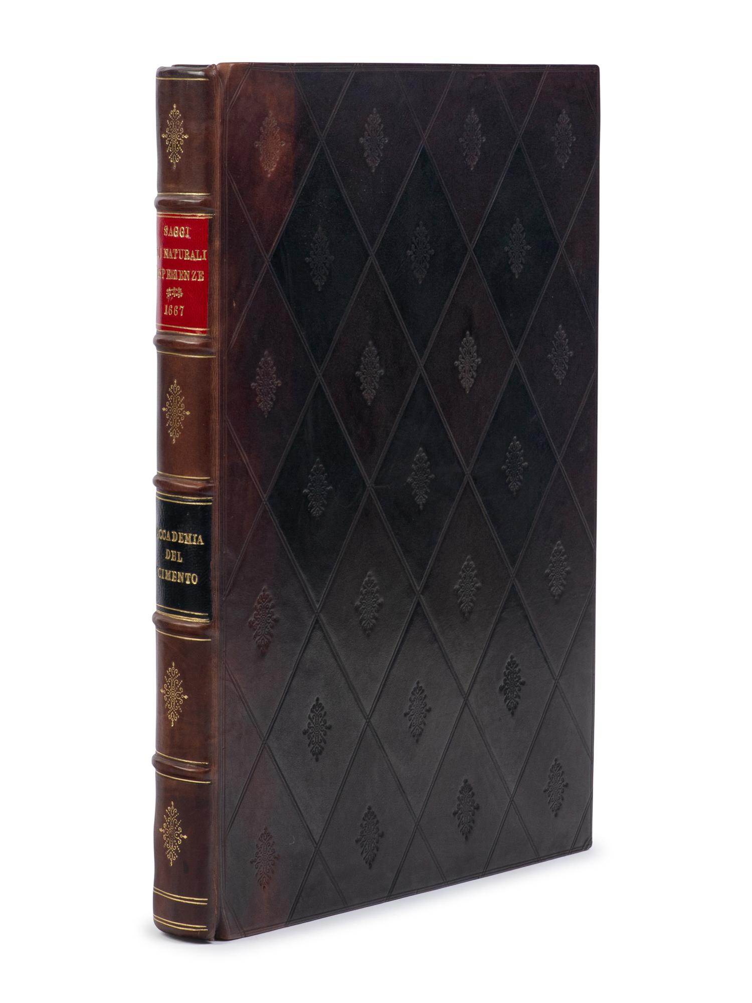 [SCIENCE & TECHNOLOGY]. [MAGALOTTI, Lorenzo (1637-1712)]. -- [ACCADEMIA DEL CIMENTO]. Saggi di naturali esperienze fatte nell' Accademia del Cimento sotto la protezione del serenissimo principe Leopoldo di Toscana e descritte dal segretario di essa Accademia . Florence: Giuseppe Cocchini, 1666.