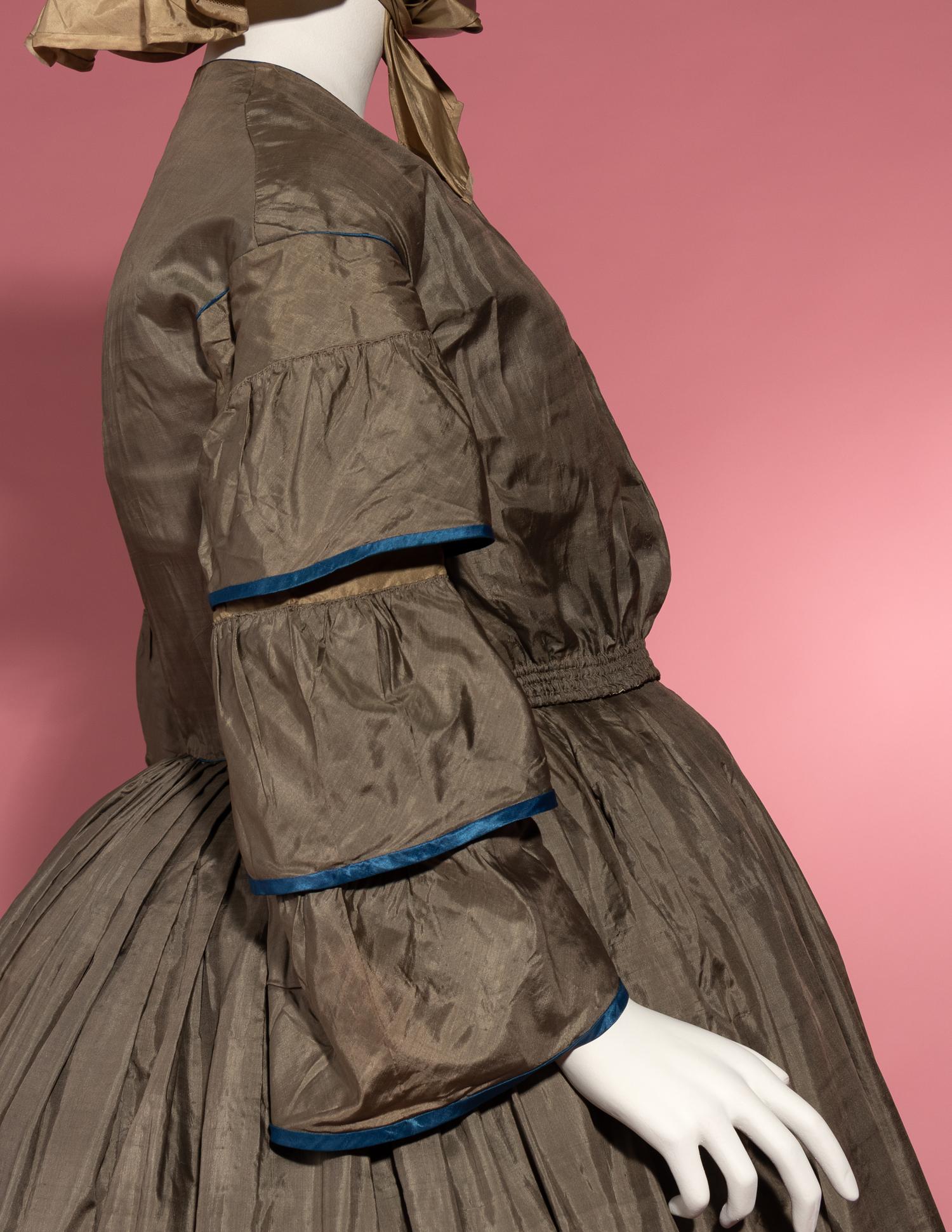 Silk Tiered Day Dress, 1850s
