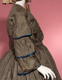 Silk Tiered Day Dress, 1850s