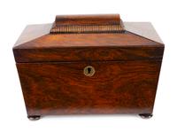 A Regency Mahogany Casket- form Tea Caddy — EARLY 19TH CENTURY