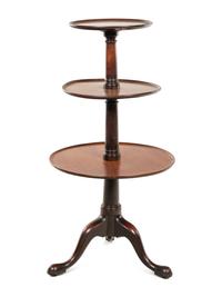 A George III Style Mahogany Three-Tier Dumbwaiter
