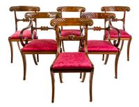 A Set of Six Regency Mahogany Dining Chairs Height of armchair 33 inches. — FIRST HALF 19TH CENTURY