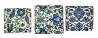Three Ottoman Syrian Tiles
