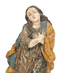 Two Italian Polychromed and Gilt Santos Figures