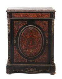 A Napoleon III Boulle Marquetry Meuble d'Appui, Height 41 1/2 x width 32 x depth 15 inches.