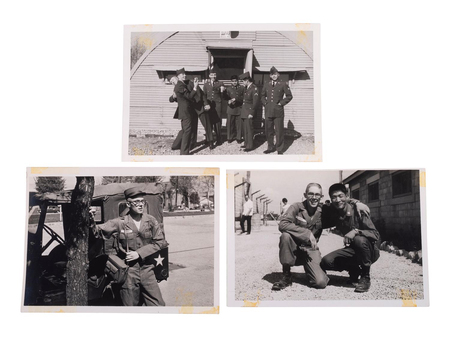 [KOREAN WAR]. Album containing photographs taken in Korea, incl. soldiers and local subjects.