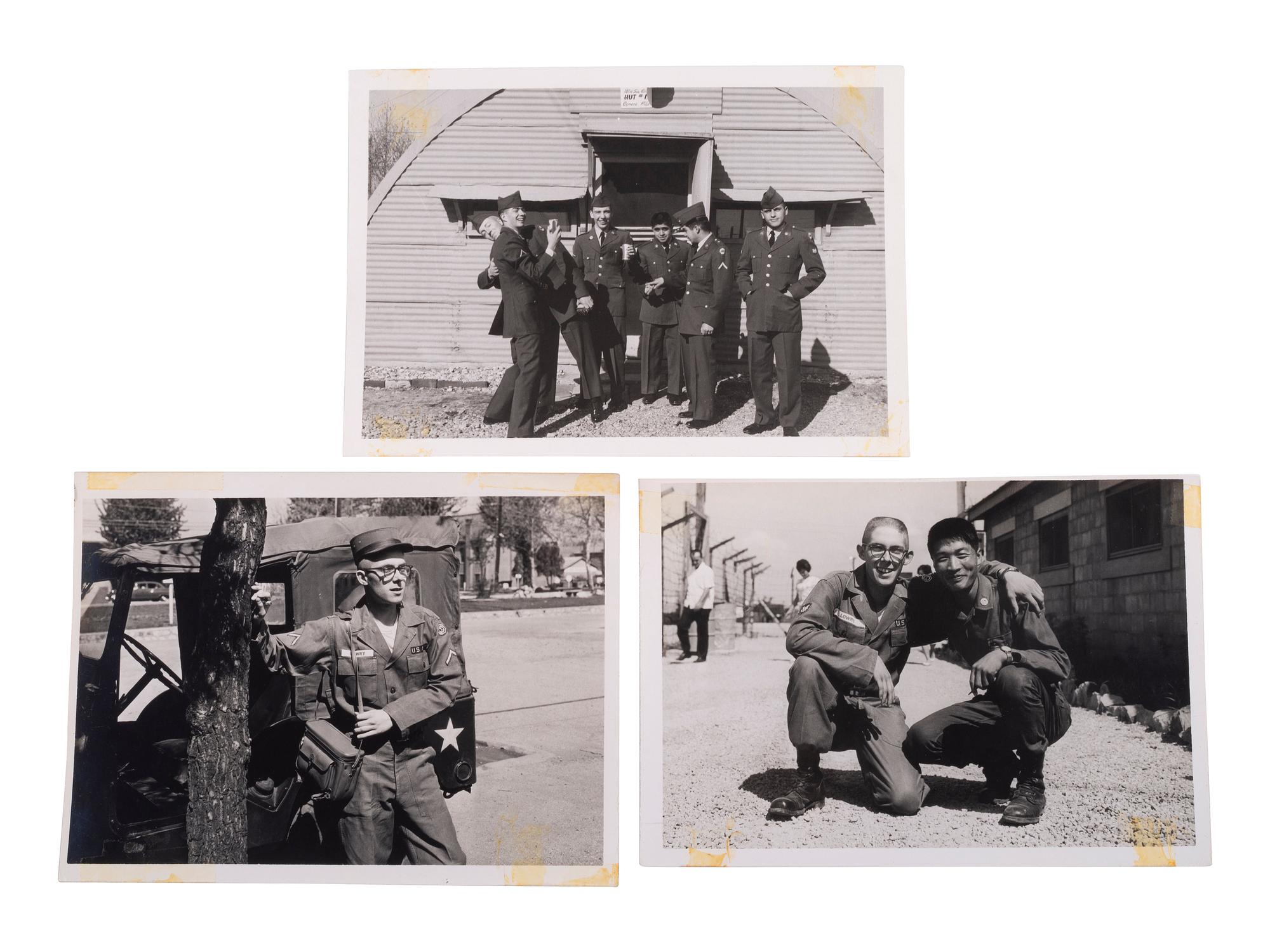 [KOREAN WAR]. Album containing photographs taken in Korea, incl. soldiers and local subjects.