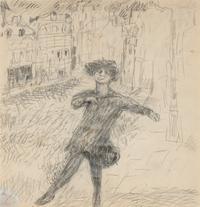 Jeune fille dansant dans la rue, c. 1900-1910