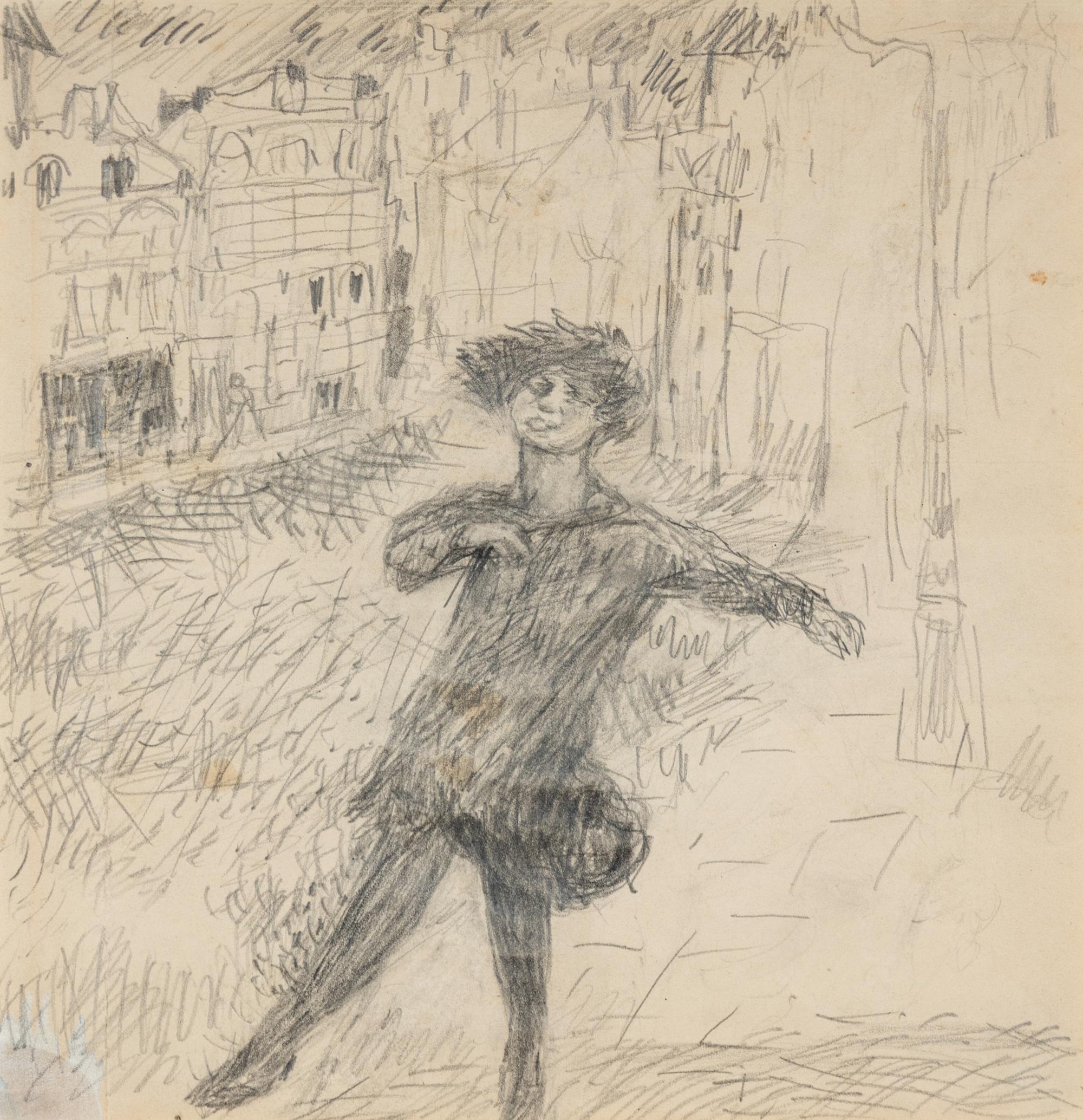 Jeune fille dansant dans la rue, c. 1900-1910