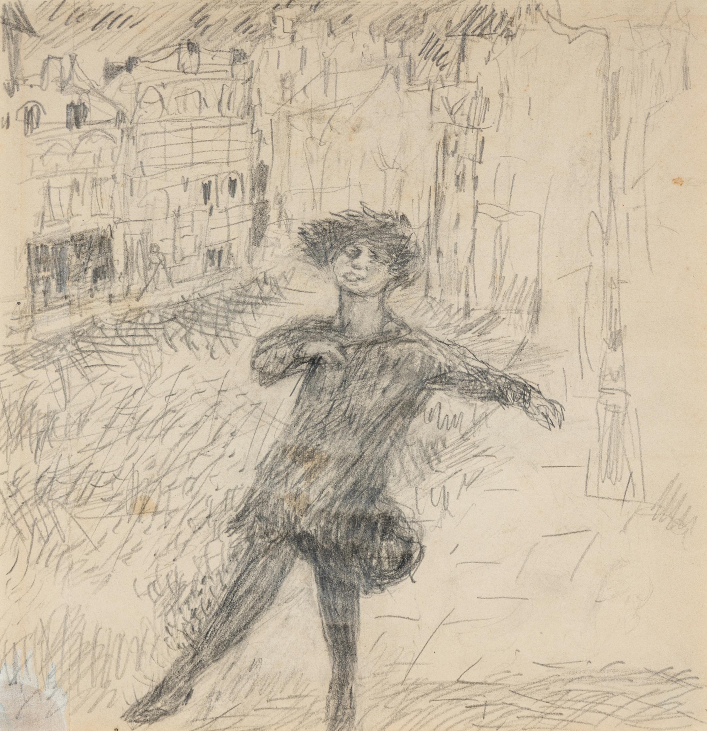 Jeune fille dansant dans la rue, c. 1900-1910