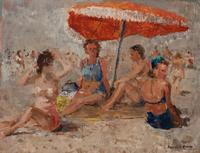Girls on the Beach , circa 1956-57