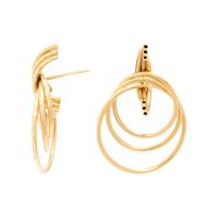 Three Pairs of Yellow Gold Earrings