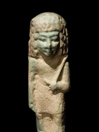An Egyptian Faience Ushabti of an Overseer