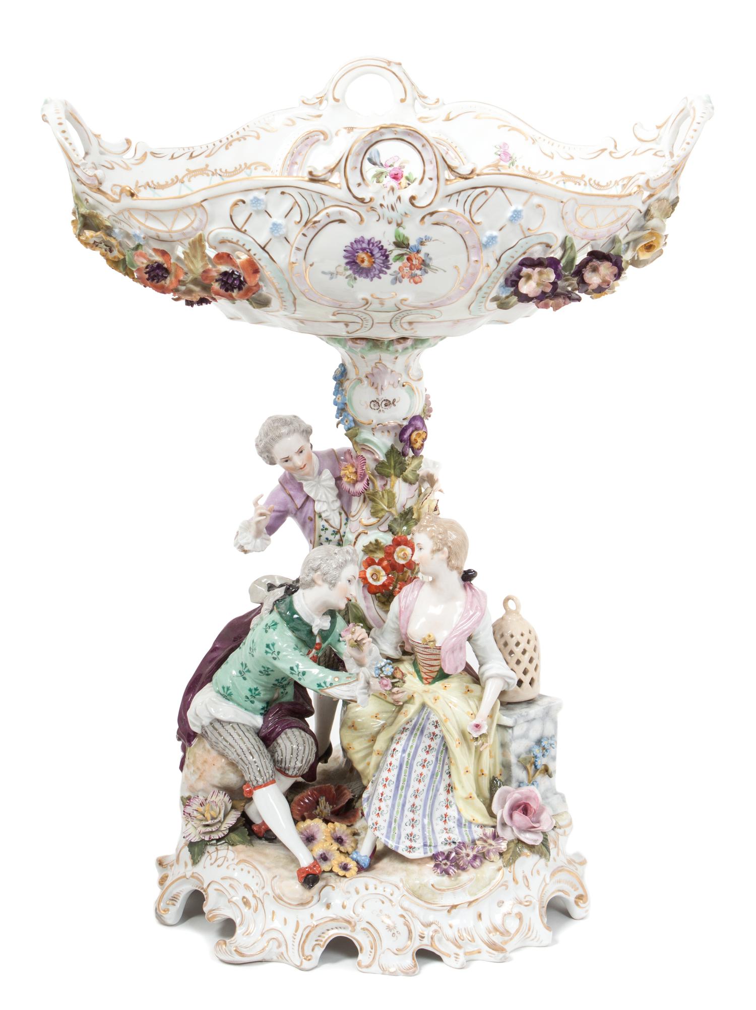 A Carl Thieme Porcelain Figural Group Height 16 7/8 inches. — CIRCA 1900