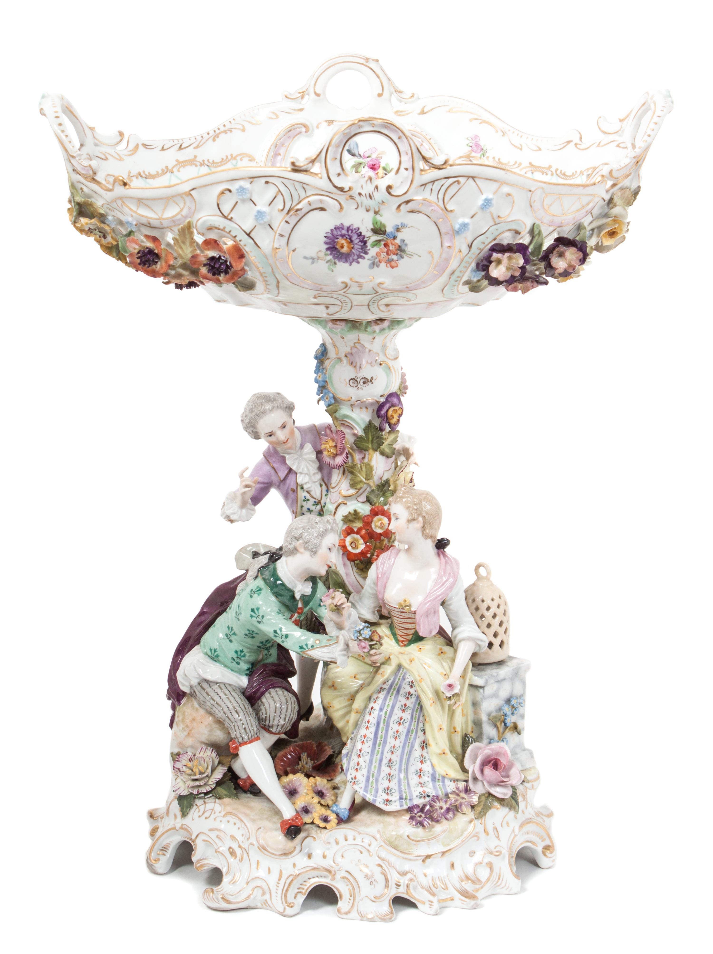 A Carl Thieme Porcelain Figural Group Height 16 7/8 inches. — CIRCA 1900