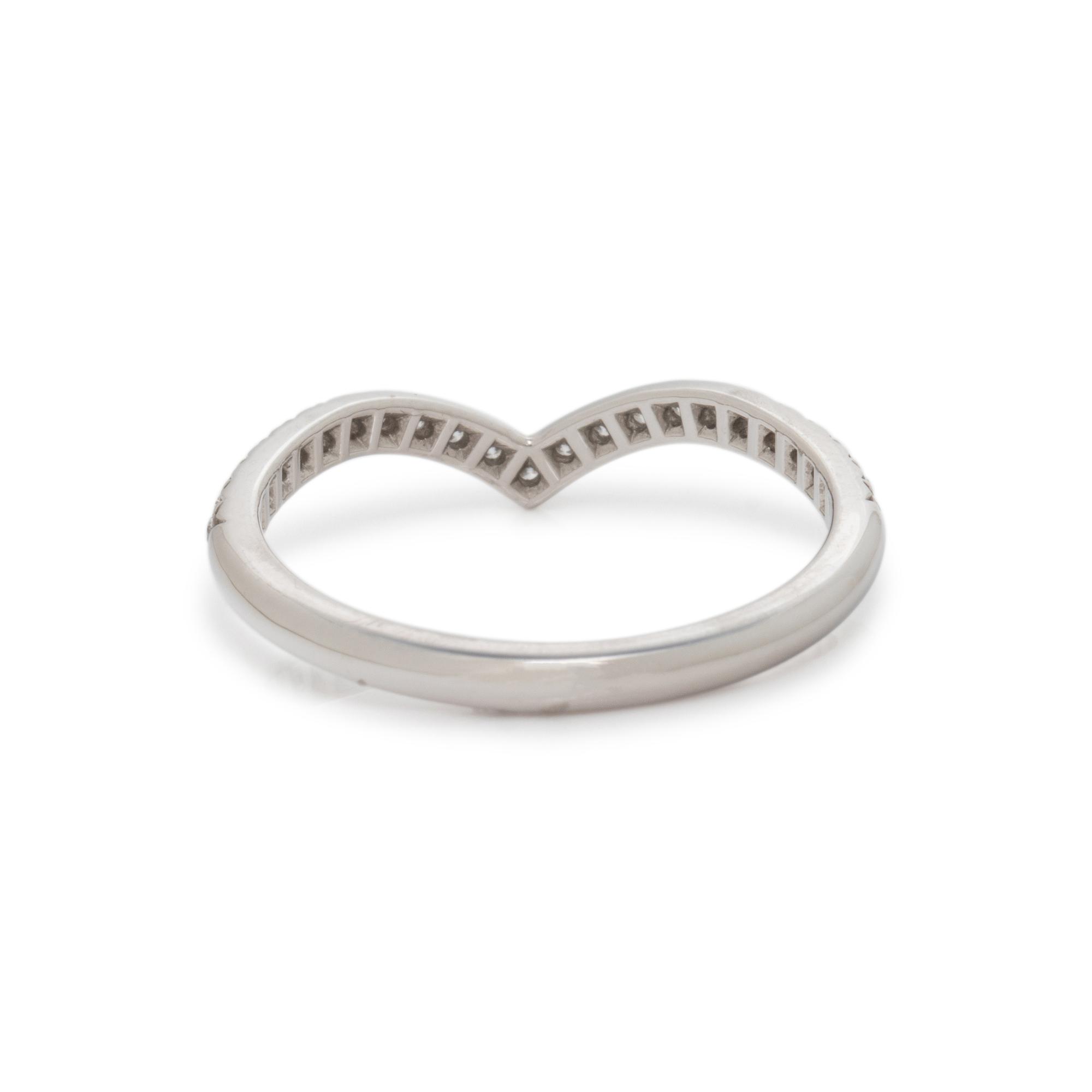 TIFFANY & CO., PLATINUM AND DIAMOND 'SOLESTE V' RING