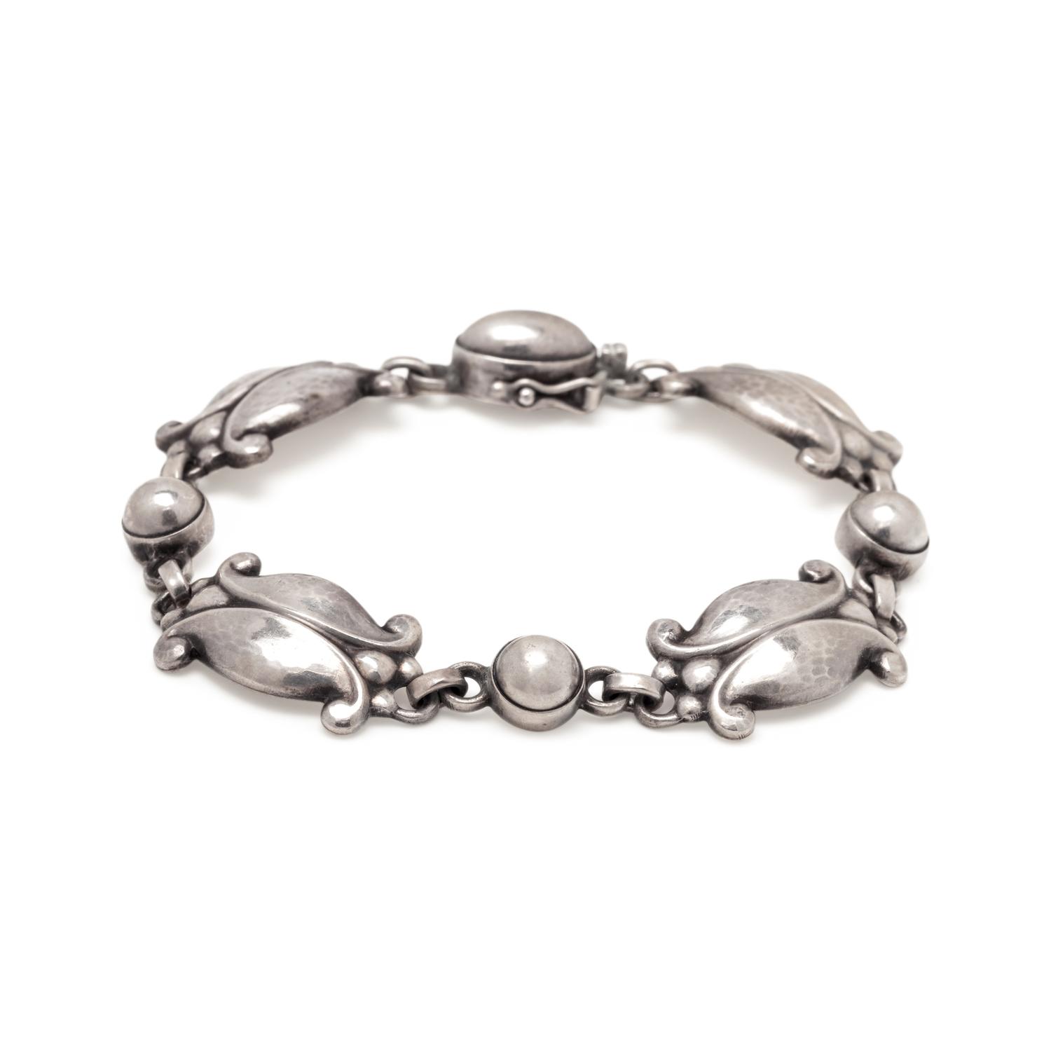 GEORG JENSEN, STERLING SILVER 'MOONLIGHT BLOSSOM' BRACELET