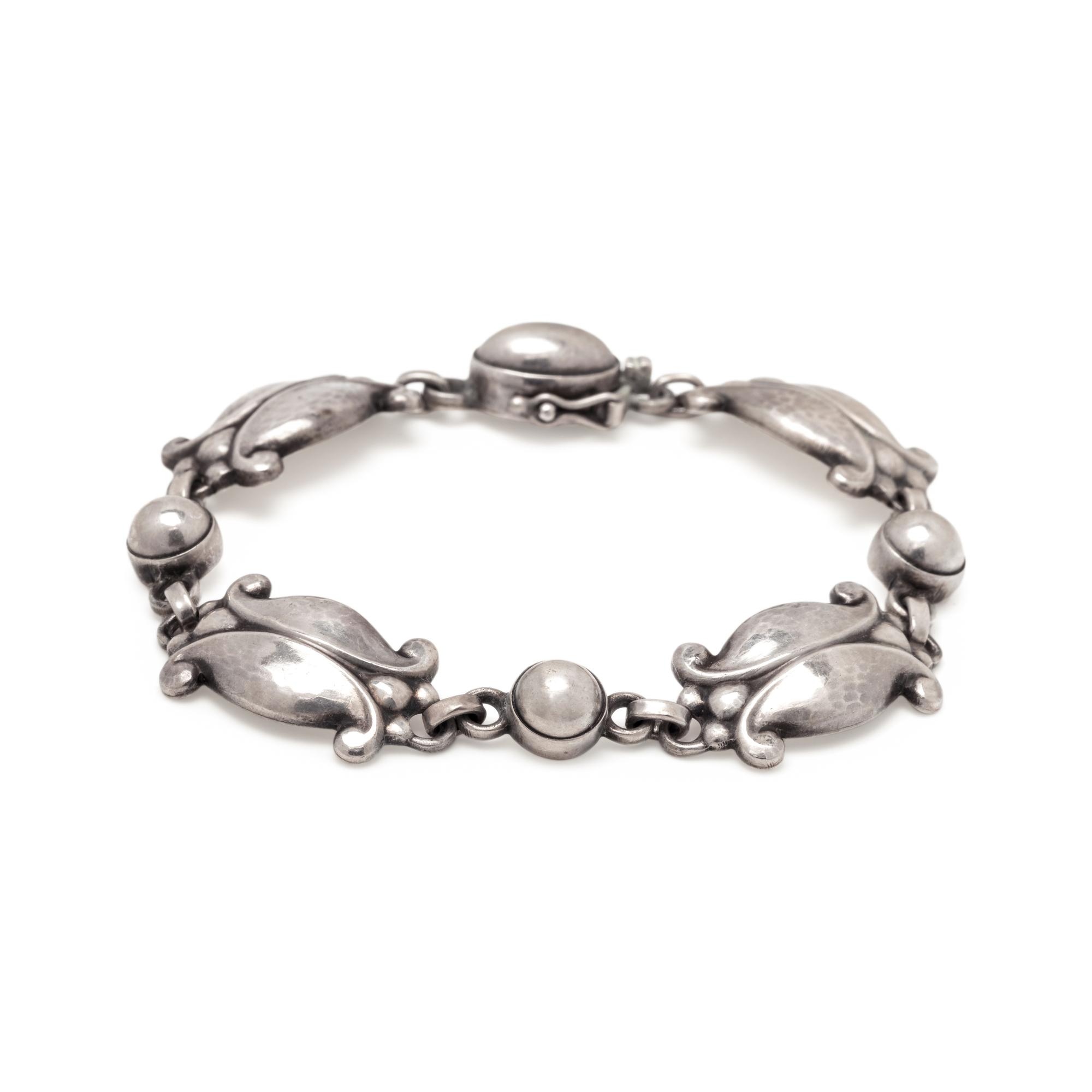 GEORG JENSEN, STERLING SILVER 'MOONLIGHT BLOSSOM' BRACELET