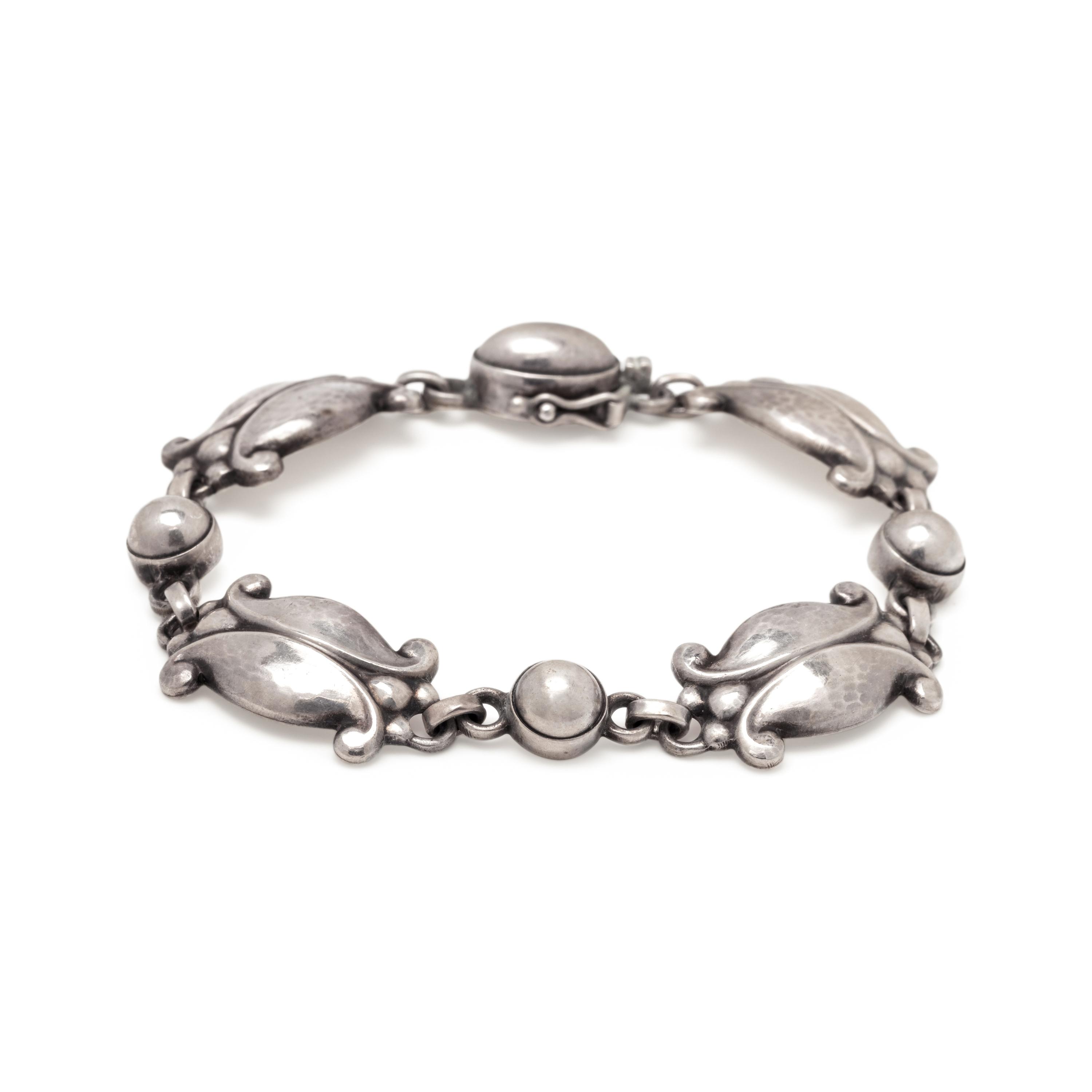 GEORG JENSEN, STERLING SILVER 'MOONLIGHT BLOSSOM' BRACELET