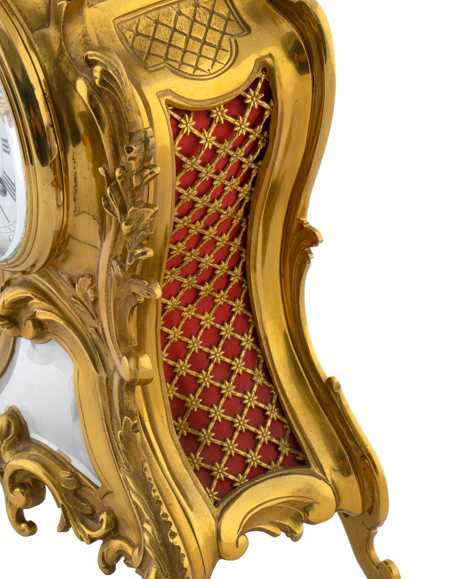 A Lous XV Style Gilt Bronze Mantel Clock — 20TH CENTURY