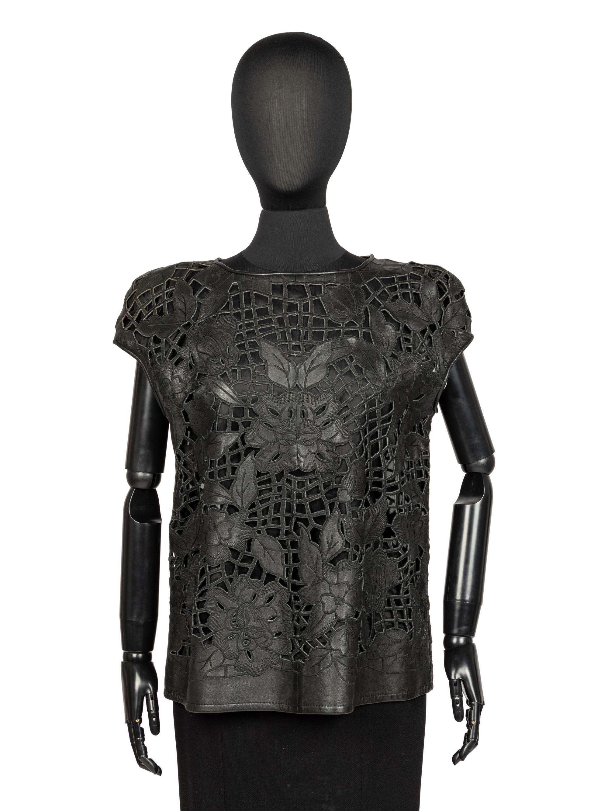 Valentino Leather Top, 1980s