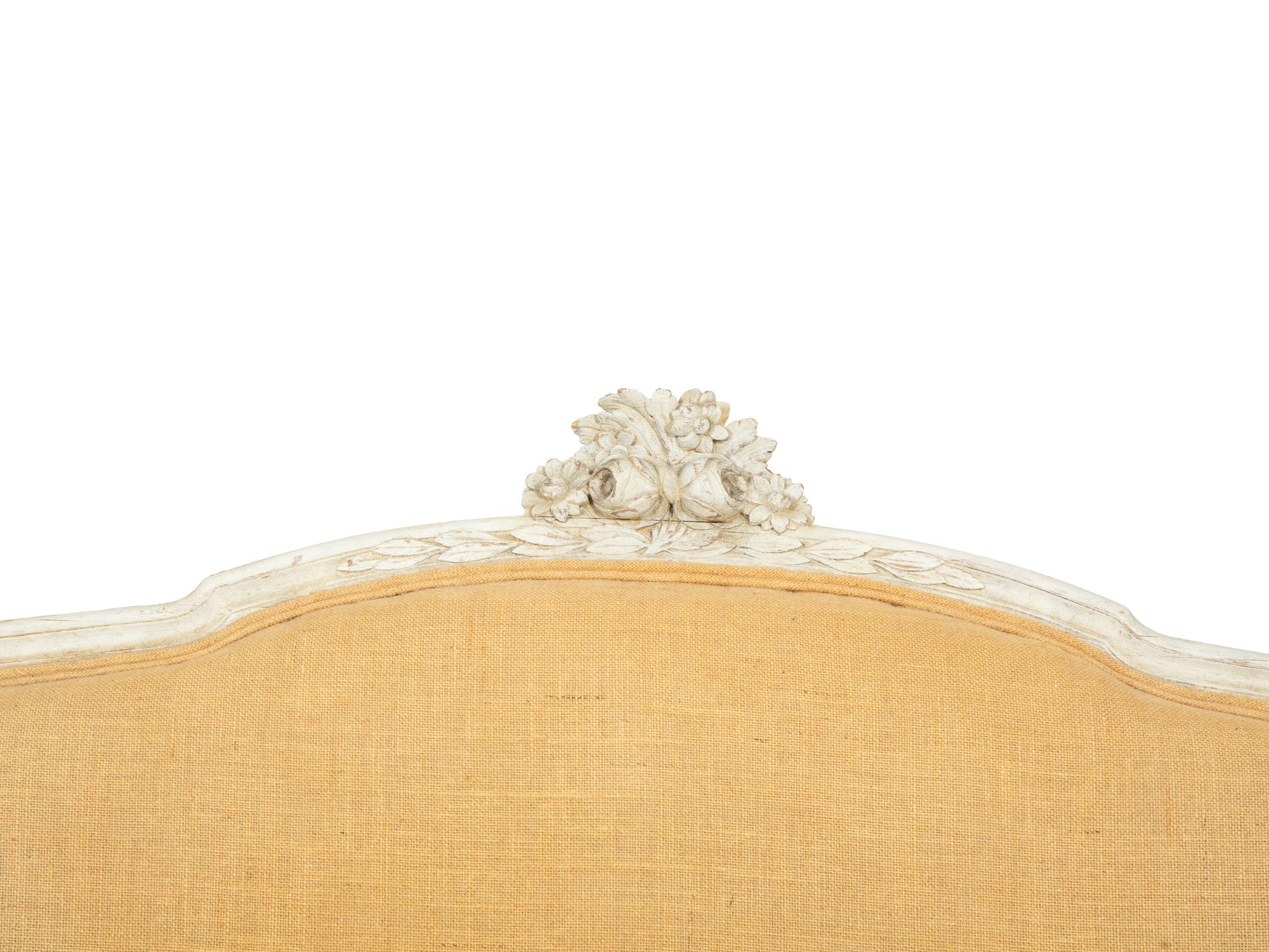 A Louis XVI Style Gray-Painted Canape