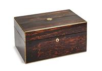 A Regency Style Calamander Vanity Box Width 12 1/4 inches. — FISHER-MAKER, 19TH CENTURY