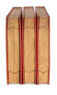 [MONASTERY HILL BINDING]. SURTEES, Robert Smith (1803-1864). [SPORTING NOVELS]. Ask Mamma. -- Mr. Sponge’s Sporting Tour. -- Mr. Romford’s Hounds. London: Bradbury, Agnew & Co., [ca 1852 or later].