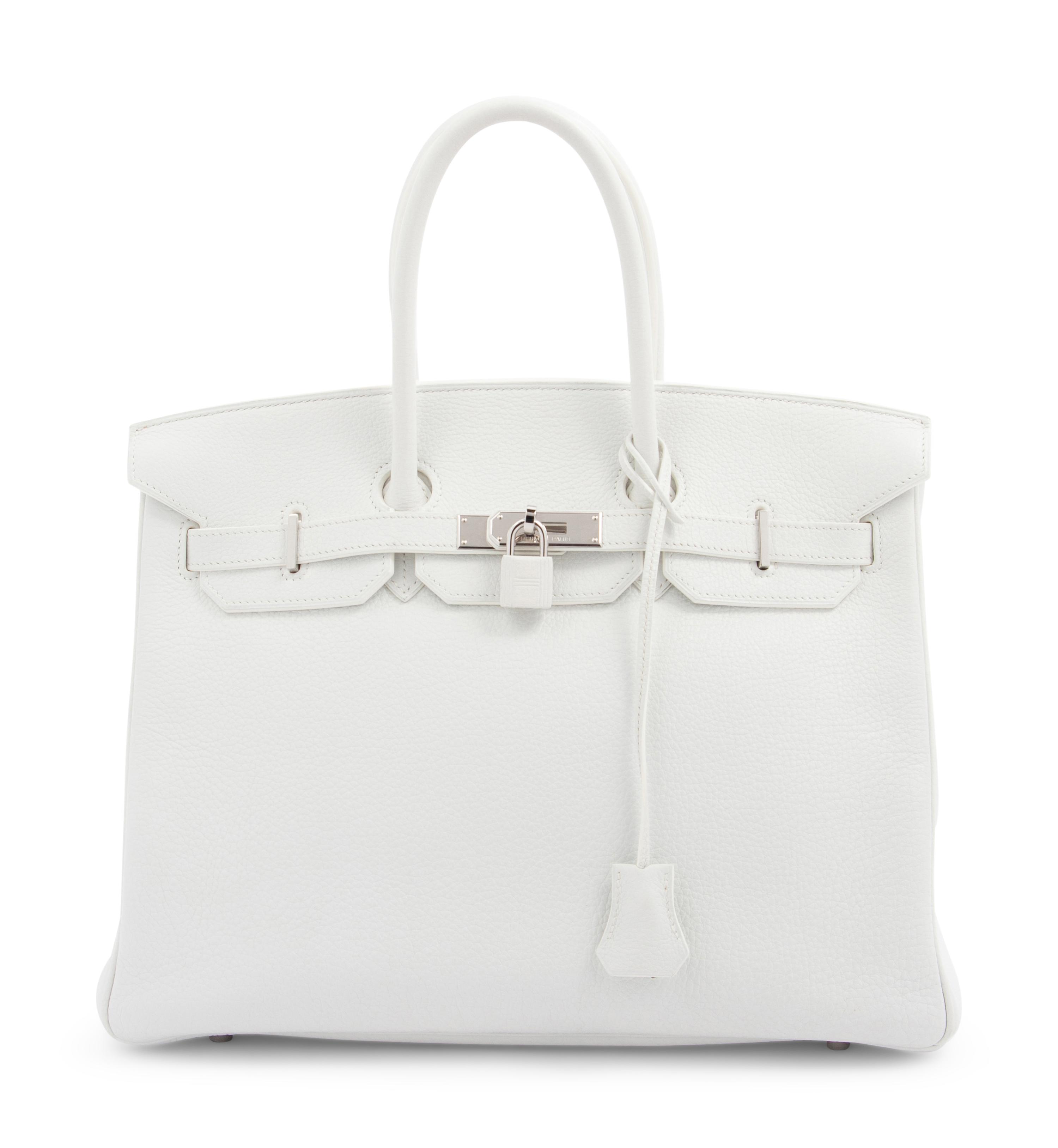 Hermès White 35cm Birkin Bag, 2008