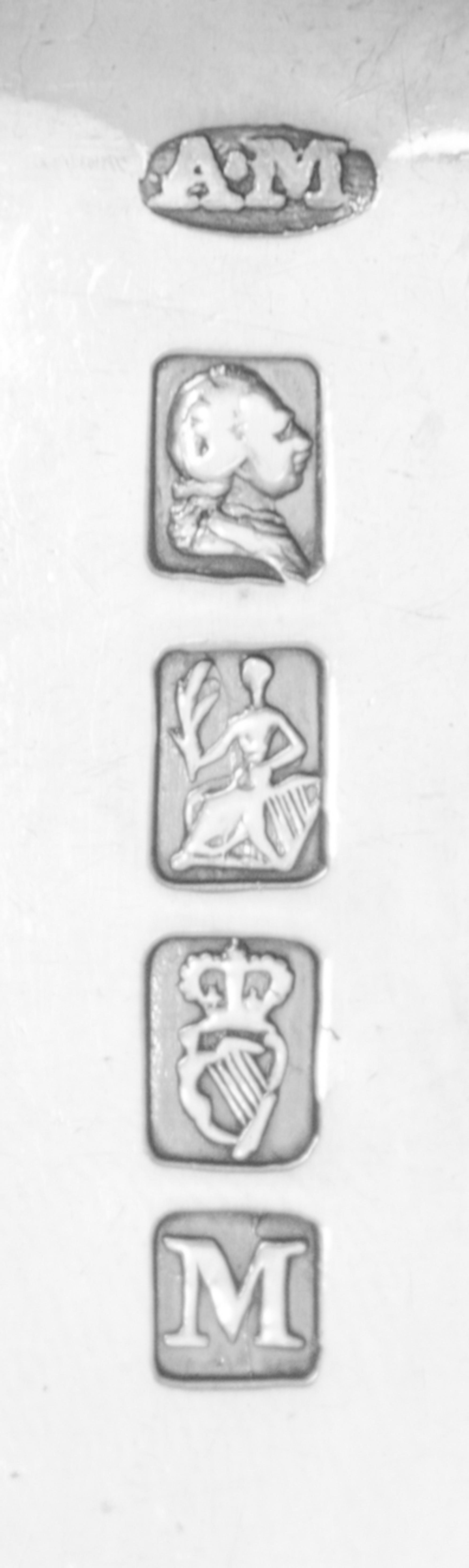 An Irish George III Silver Asparagus Server, Arthur Murphy, Dublin, 1808, having a foliate pierce-decorated tong, the handle worked to