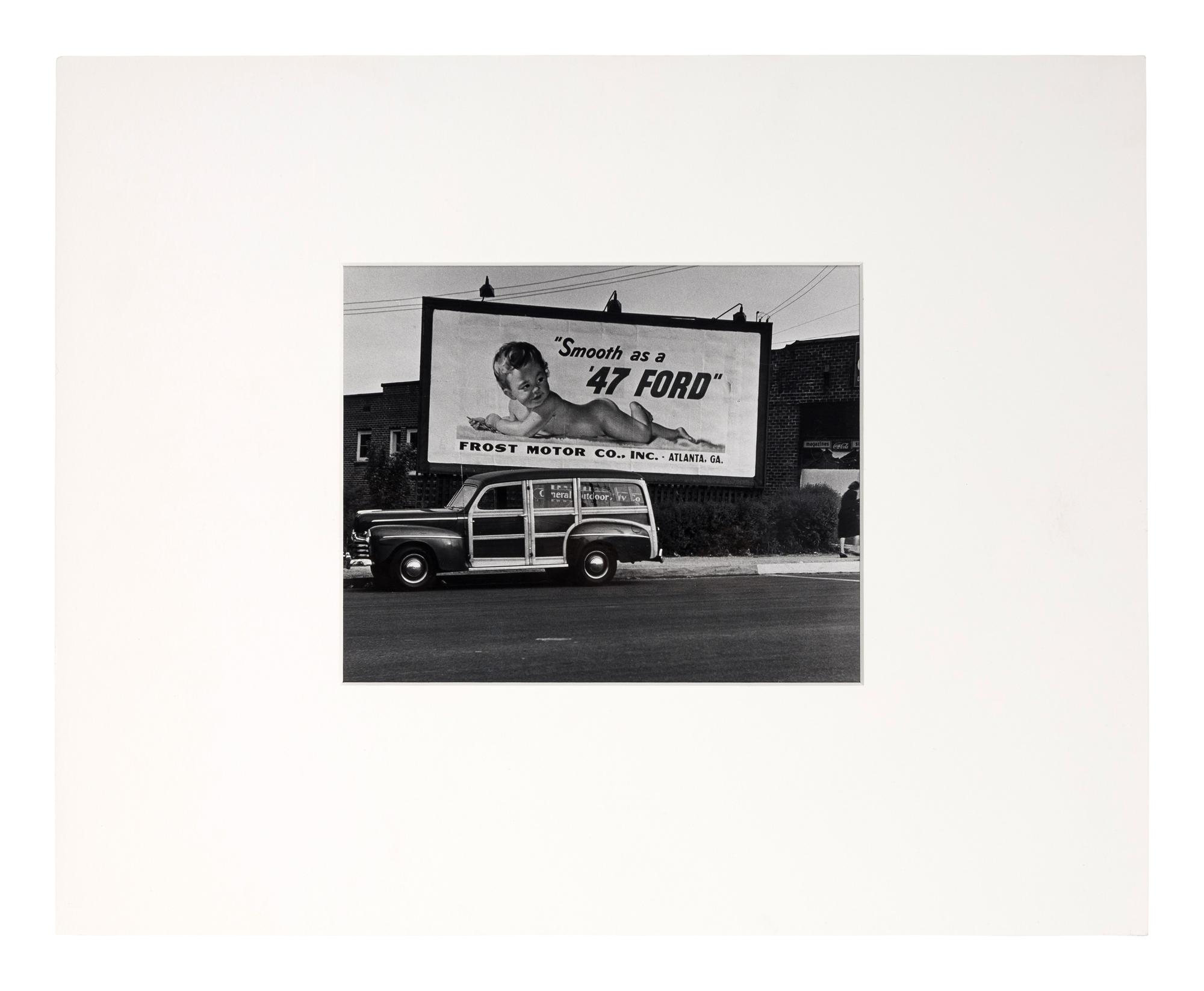 Philippe Halsman (1906-1997) Untitled ("Smooth as a 47 Ford" Billboard), c. 1947