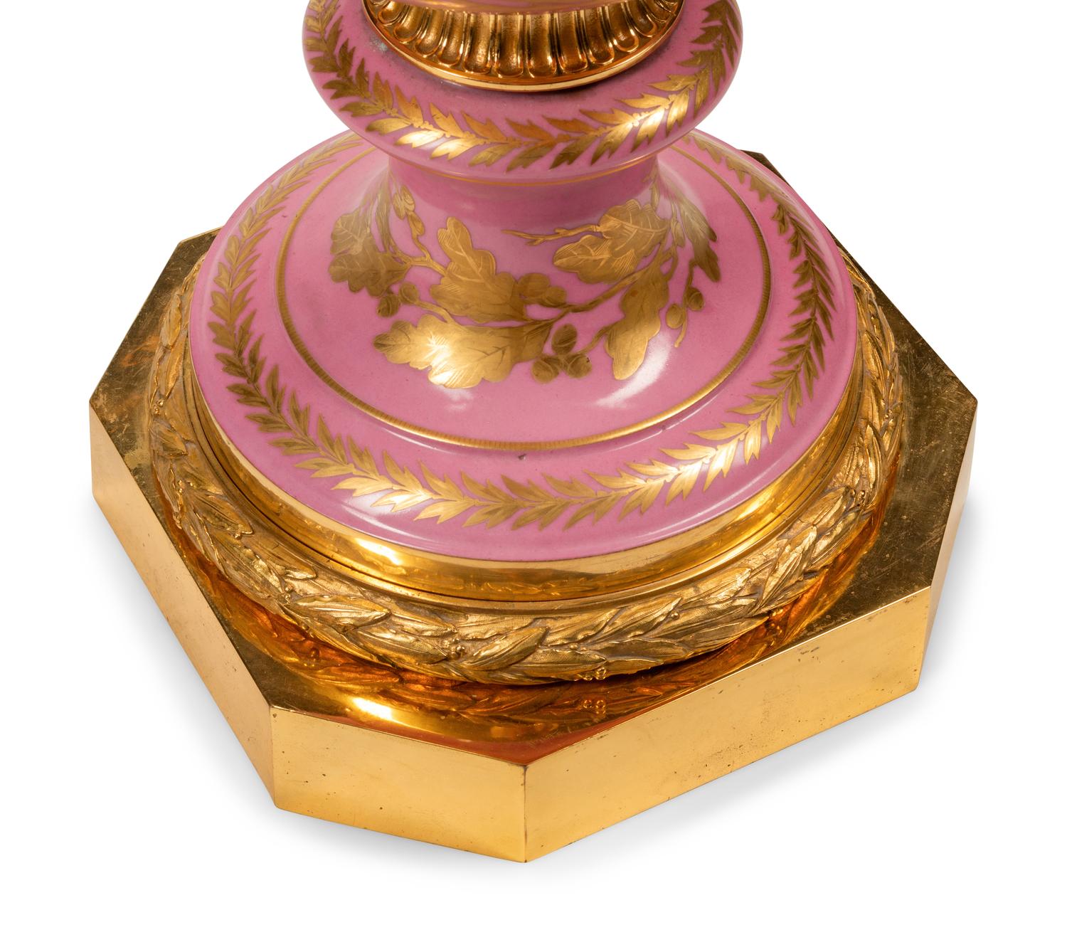 A Gilt Bronze Mounted Sèvres Style Porcelain Vase