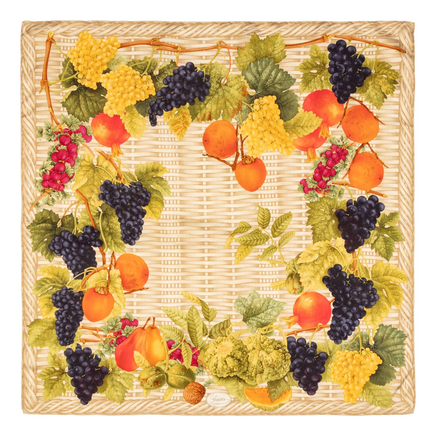 Gucci, Four Printed Silk Scarves
