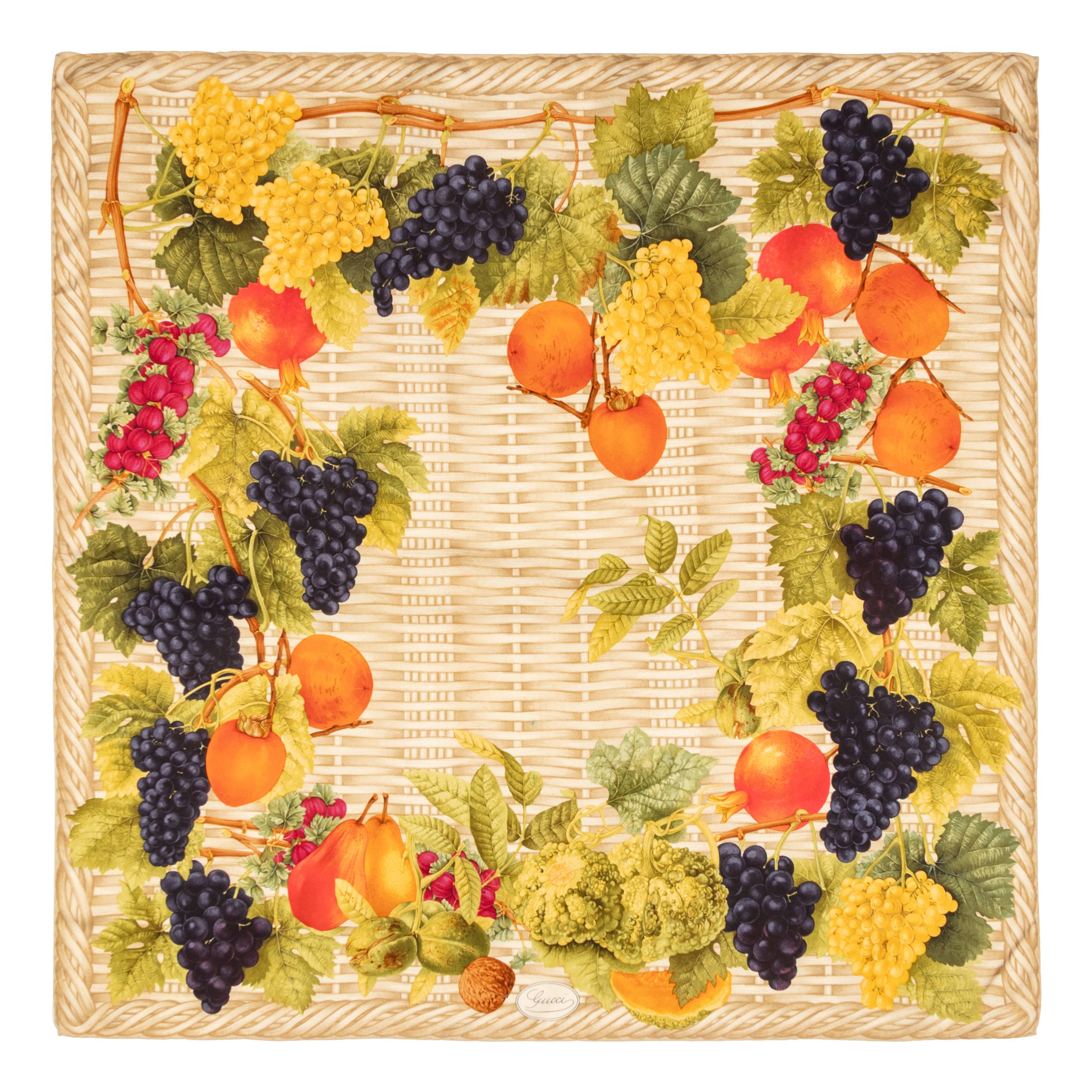 Gucci, Four Printed Silk Scarves