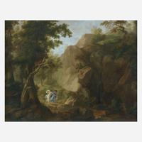 Anna Matteini (Italian, Early 19th Century-1878) Delphic Muses Approaching the Corycian Cave on Mount Parnassus, Greece