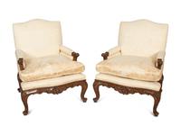 A Pair of Regence Style Bergères