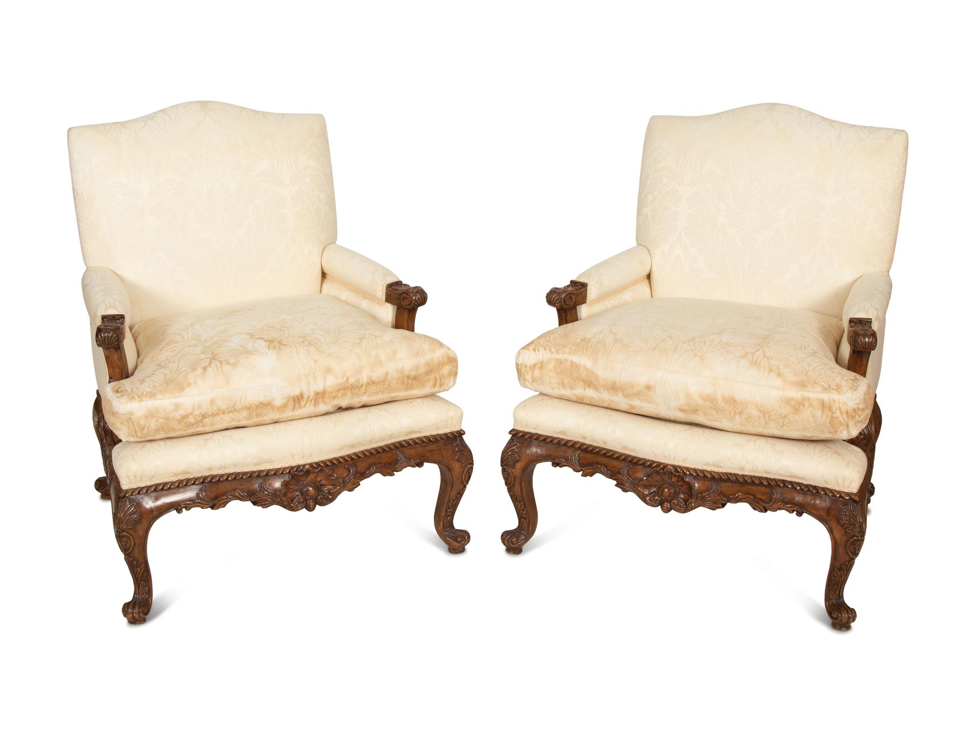 A Pair of Regence Style Bergères