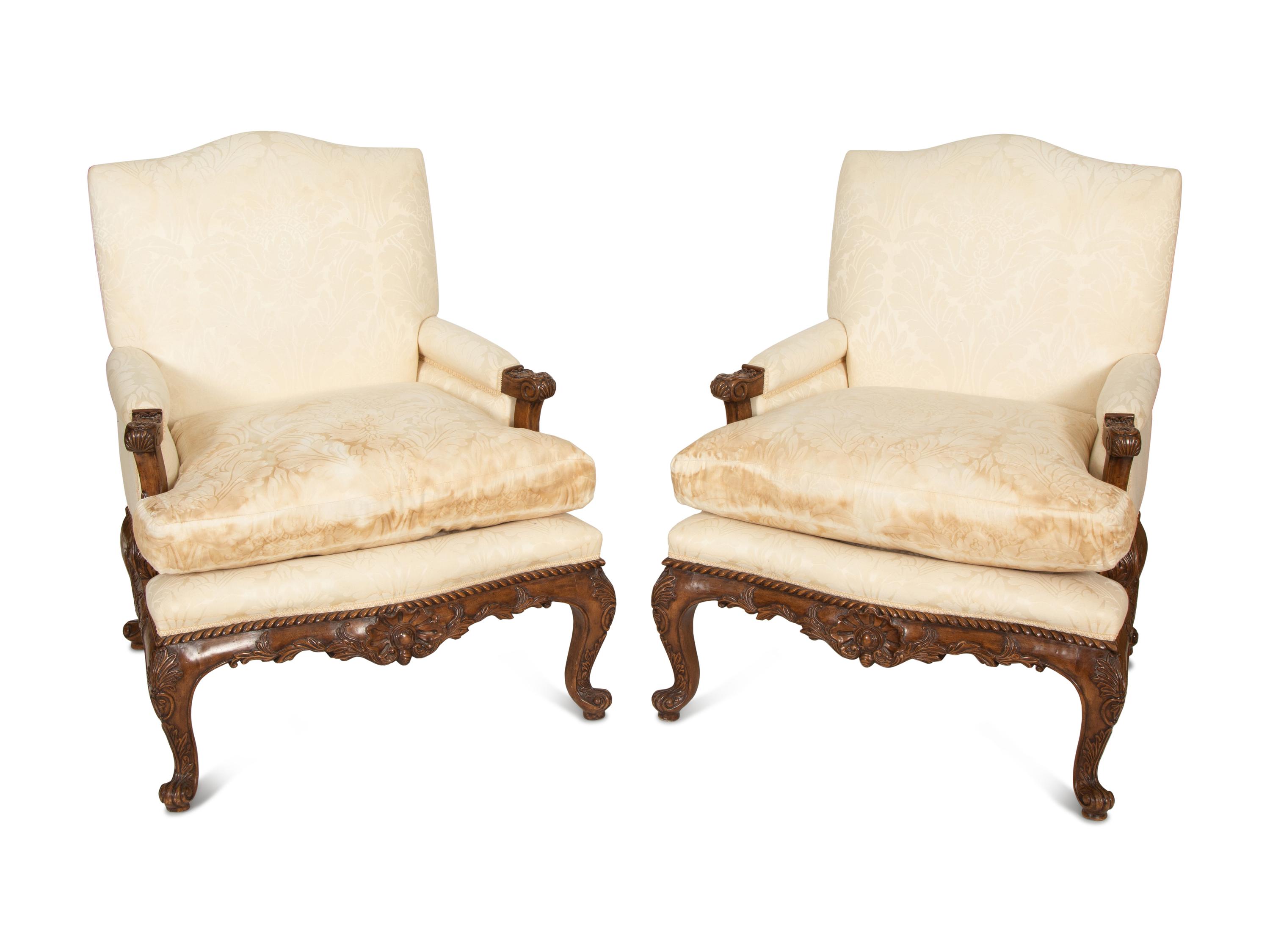 A Pair of Regence Style Bergères