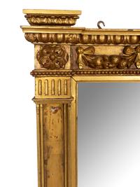 An English Giltwood and Gesso Overmantel Mirror