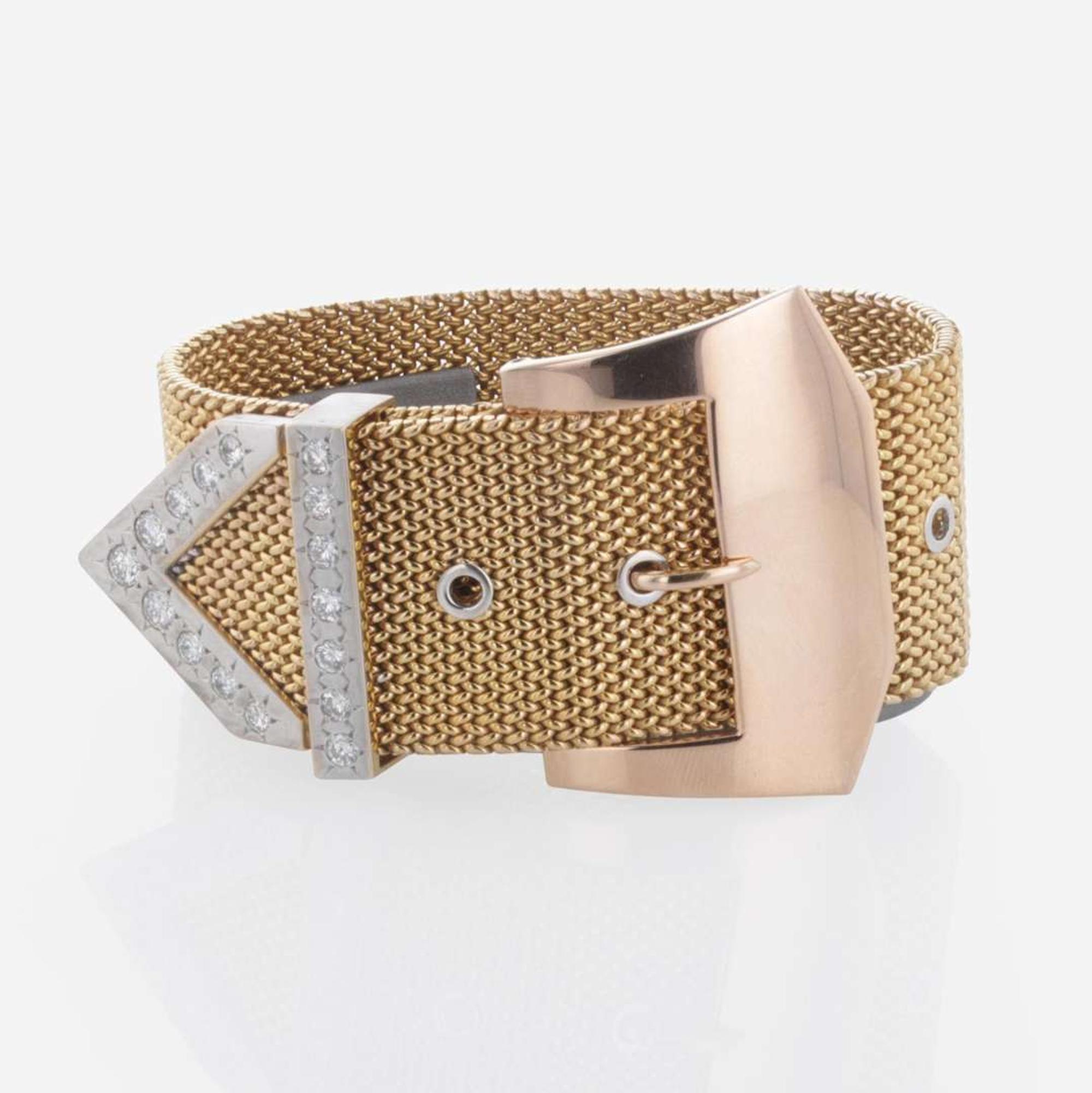 An 18K Gold Roberto Coin Belt Bracelet