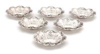A Set of Six American Silver Nut Dishes Diameter 3 1/2 inches. — Reed & Barton, Taunton, MA, 1951