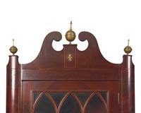 A Federal Style Inlaid Mahogany Corner Cupboard
