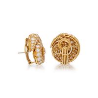 HARRY WINSTON, JACQUES TIMEY, DIAMOND SWIRL EARRINGS
