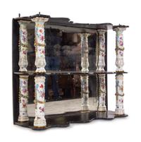 A Meissen Porcelain Mounted Hanging Vitrine