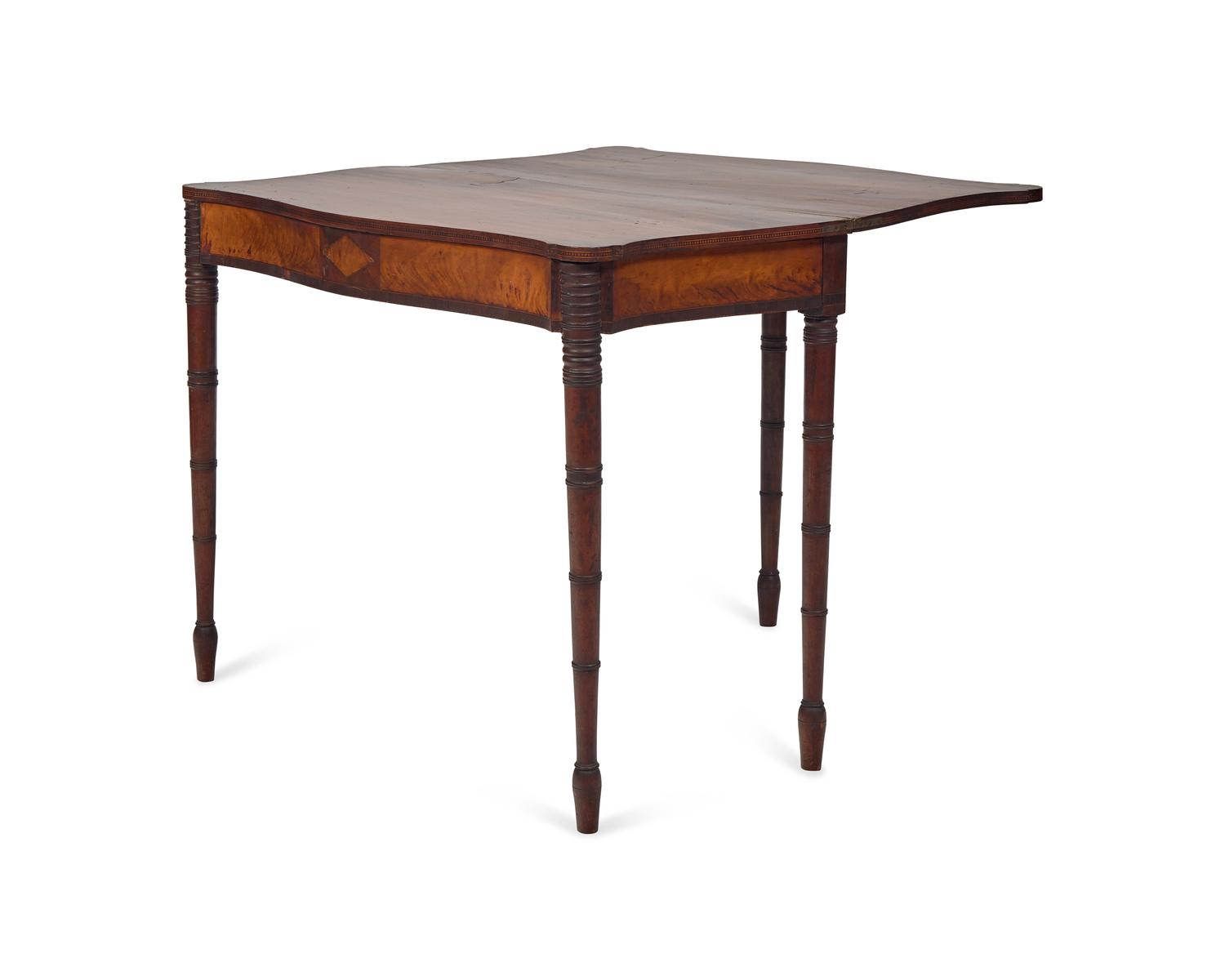 A Federal Inlaid Mahogany Card Table